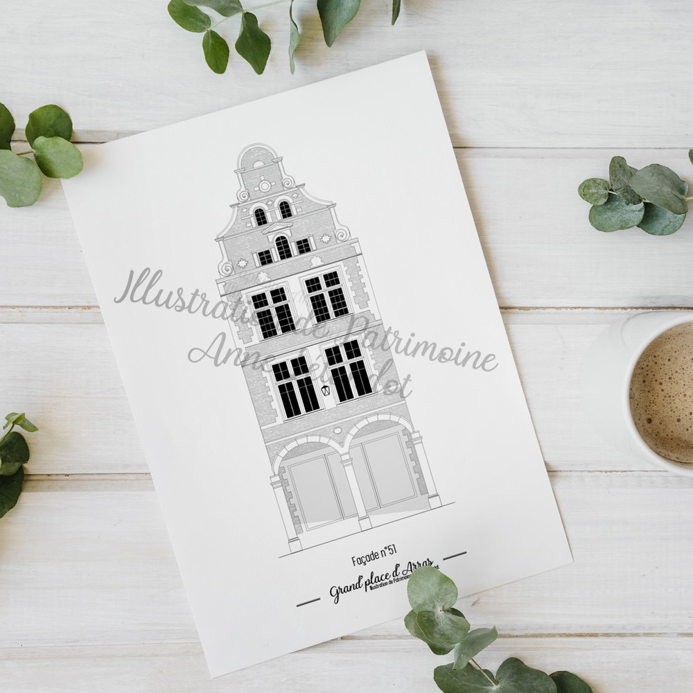 illustration_de_patrimoine_anne_létondot_boutique_arras_grand_place_patrimoine_nord_pas_de_calais_hauts_de_france