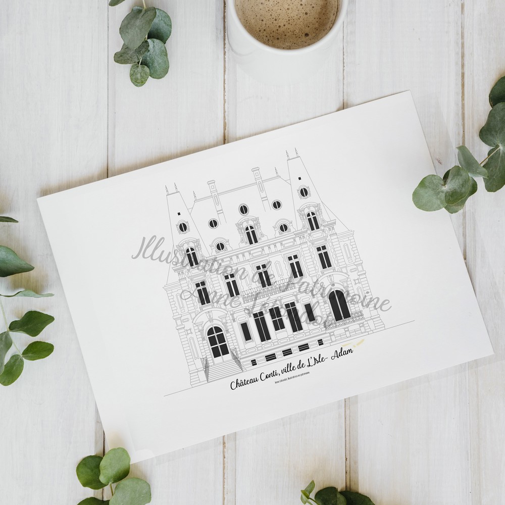 illustration_de_patrimoine_anne_létondot_boutique_chateau_conti_valdoise_region_parisienne_tourisme_patrimoine