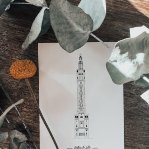 Illustration_de_patrimoine_boutique_en_ligne_illustration_beffroi_Lille