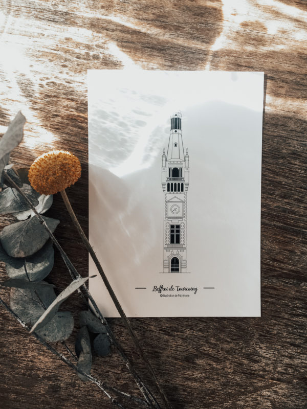 Illustration_de_patrimoine_boutique_en_ligne_illustration_beffroi_tourcoing
