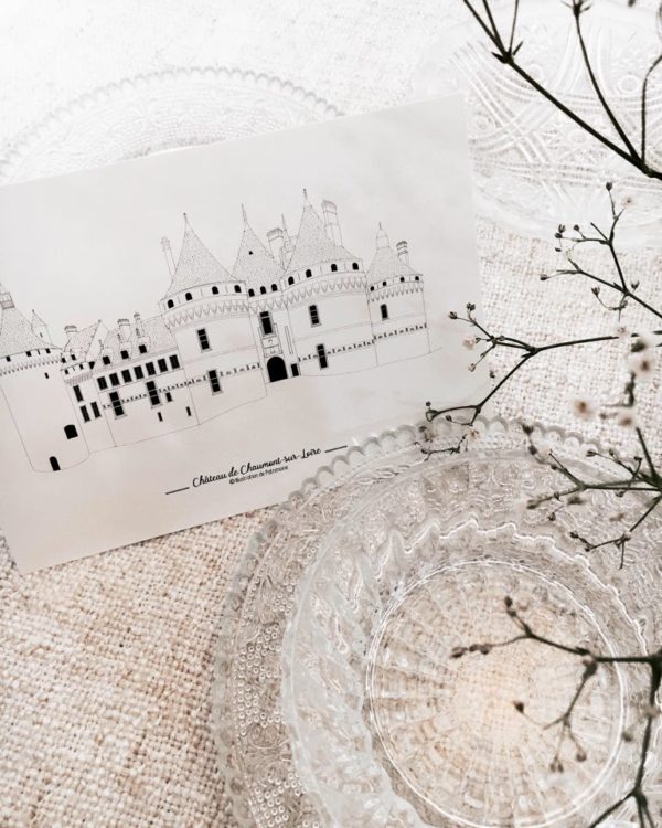 Illustration_chateau_de_chaumont_sur_loire_par_anne_létondot_illustration_de_patrimoine_eshop