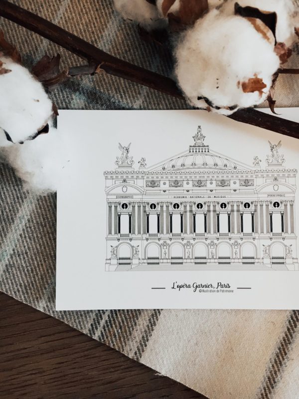 Opéra-Garnier-Illustration-de-Patrimoine-palais-danse-classique-petit-rat-de-lopéra
