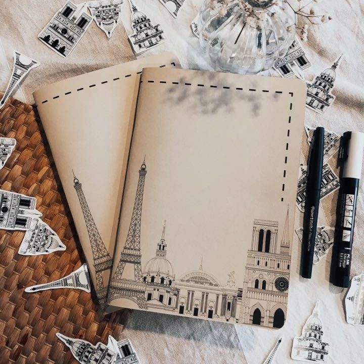 carnet_illustration_de_patrimoine_fait_main_monuments_parisiens_patrimoine