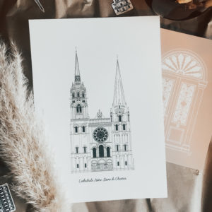 Illustration_cathédrale_notre_dame_de_chartres_monument_historique_illustration_de_patrimoine