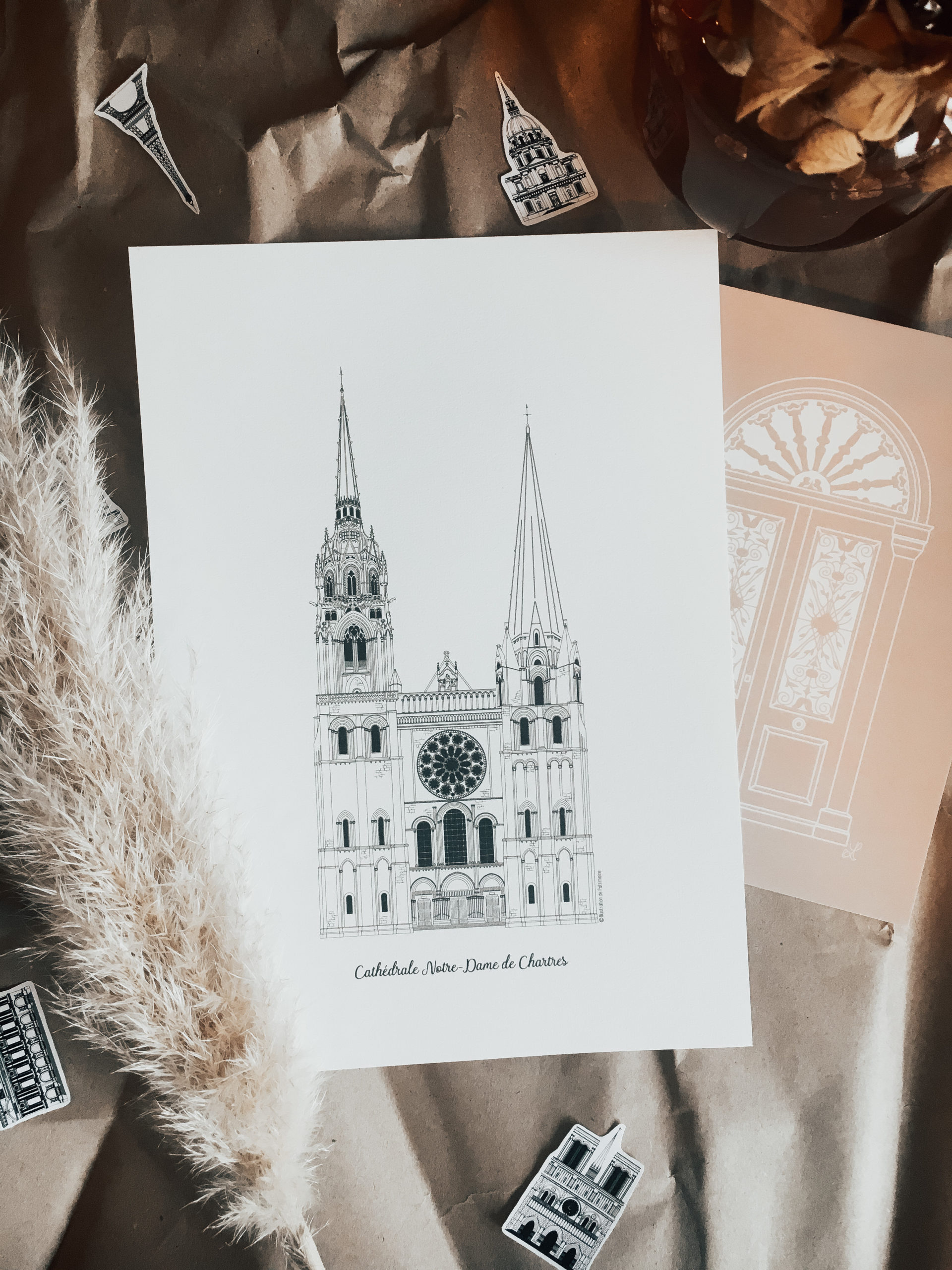 Illustration_cathédrale_notre_dame_de_chartres_monument_historique_illustration_de_patrimoine