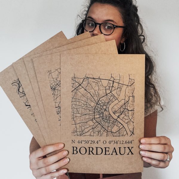 carte-urbaine-edition-speciale-papier-type-kraft-marron-mapping-urbain-ville-et-village