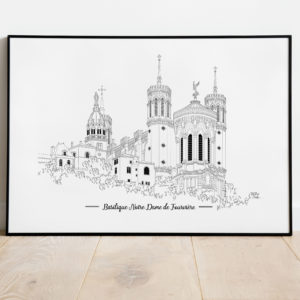illustration-de-patrimoine-anne-vanrapenbusch-collection-imagerie-lyonnaise-basilique-notre-dame-de-fourviere-lyon