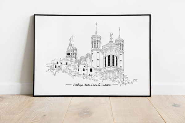 illustration-de-patrimoine-anne-vanrapenbusch-collection-imagerie-lyonnaise-basilique-notre-dame-de-fourviere-lyon
