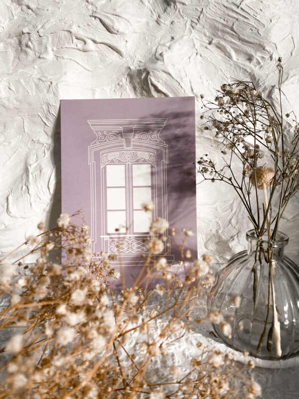 Illustration de Patrimoine Collection Jolies Fenetres colorées_lavande