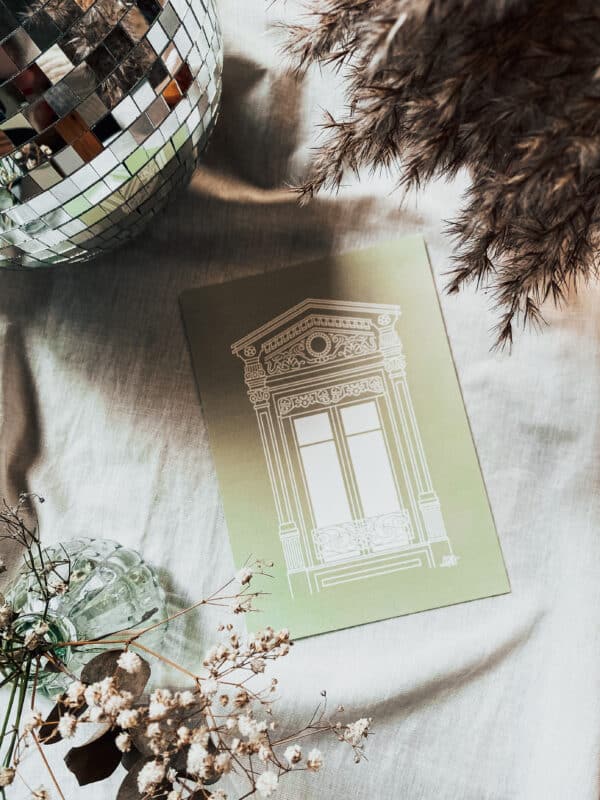 Illustration de Patrimoine Collection Jolies Fenetres colorées_vert
